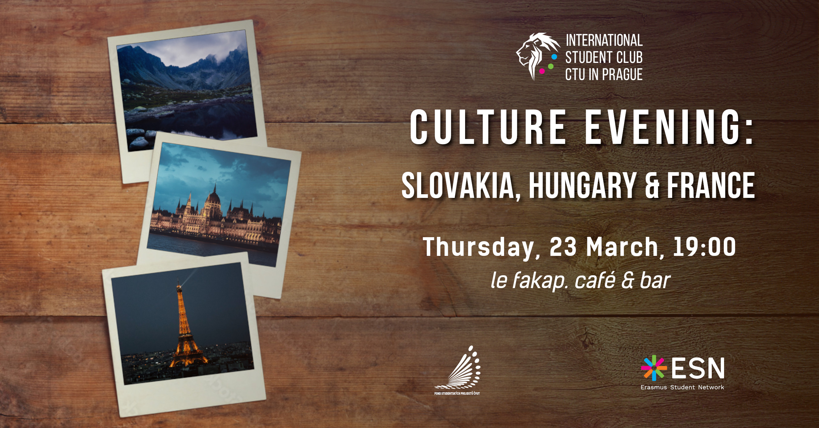 Culture evening #3: Slovakia, Hungary & France